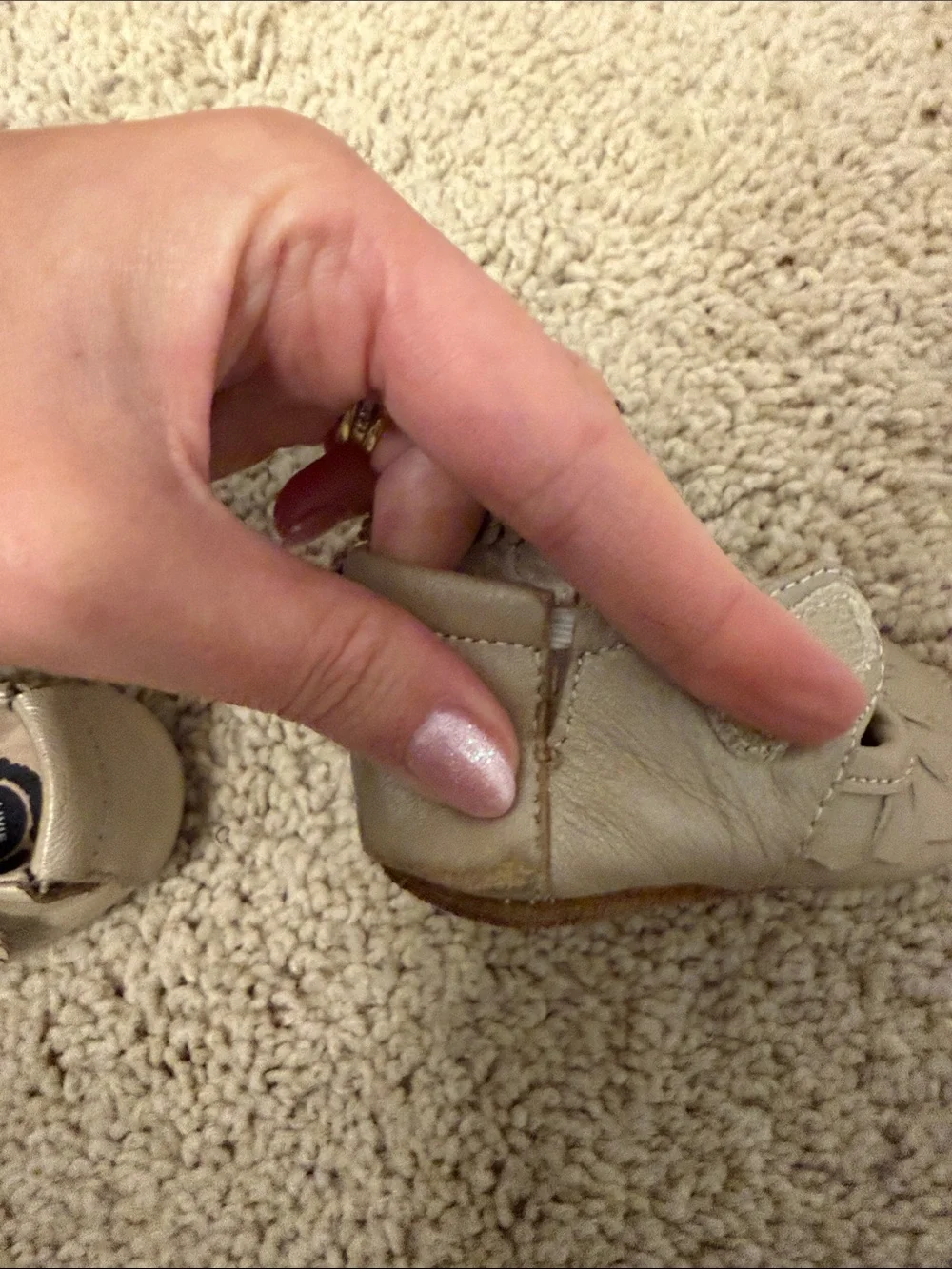 Livie & Luca Metallic Creamy Gold Ruffle Mary Janes